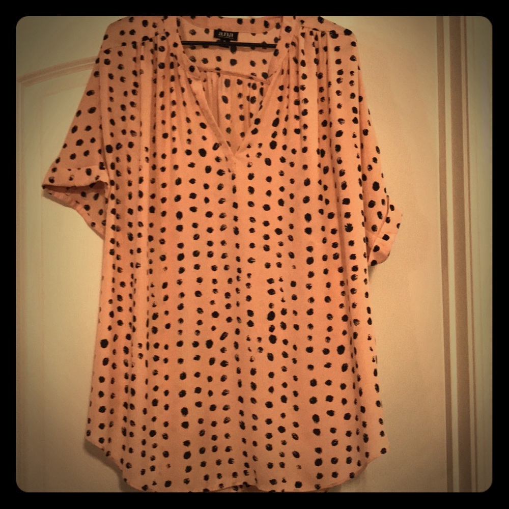 Pink polka Dot Blouse